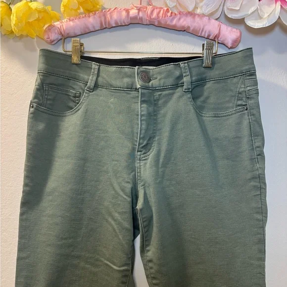 Bass Olive Green Skinny Stretch Jeans - Picture 2 of 9